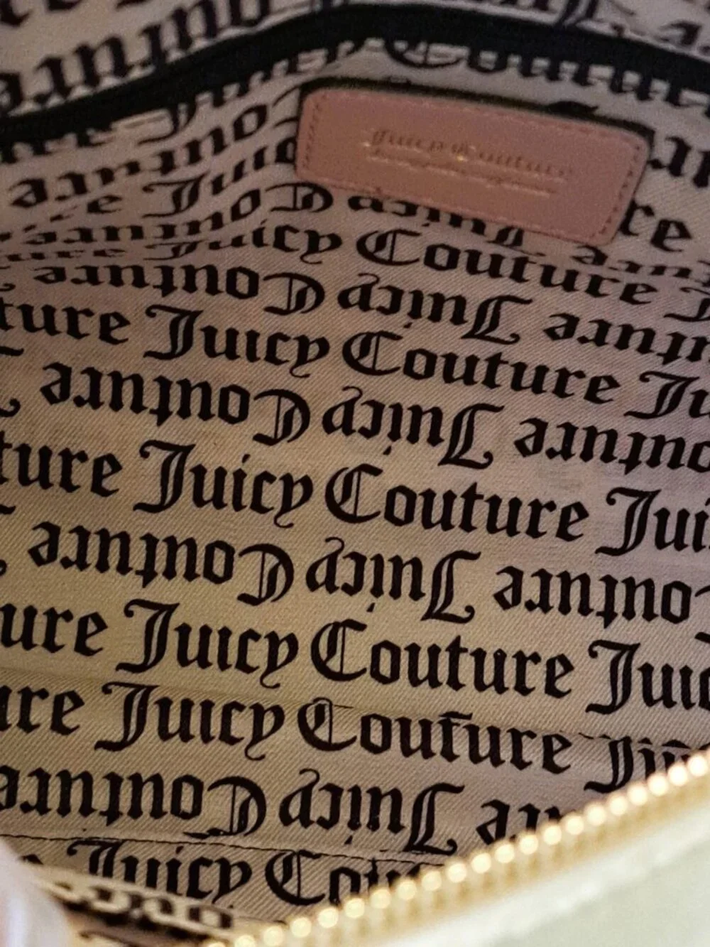 Juicy Couture Retro Vibe Bowler Satchel Pink & Cream Velour Y2K NWT